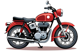 Red classic bike